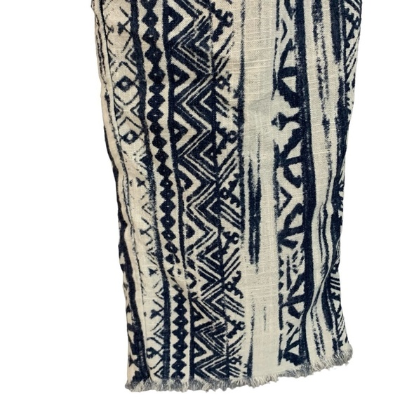Cali1850 Los Angeles Linen‎ blend blue and white pant. Size M - Picture 5 of 10